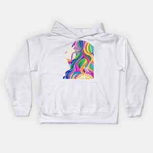 Rainbow Hair Kids Hoodie